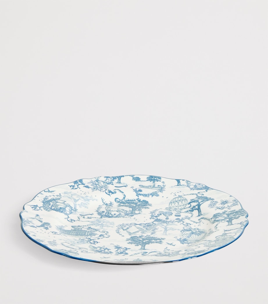 Bone China Toile Dinner Plate (27cm) BLUE Image 2