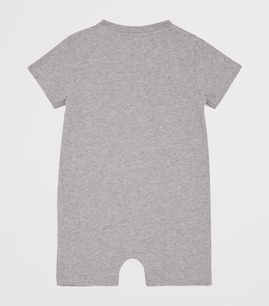 Harrods Jersey Bear Playsuit (0-18 Months) Grey Image 2