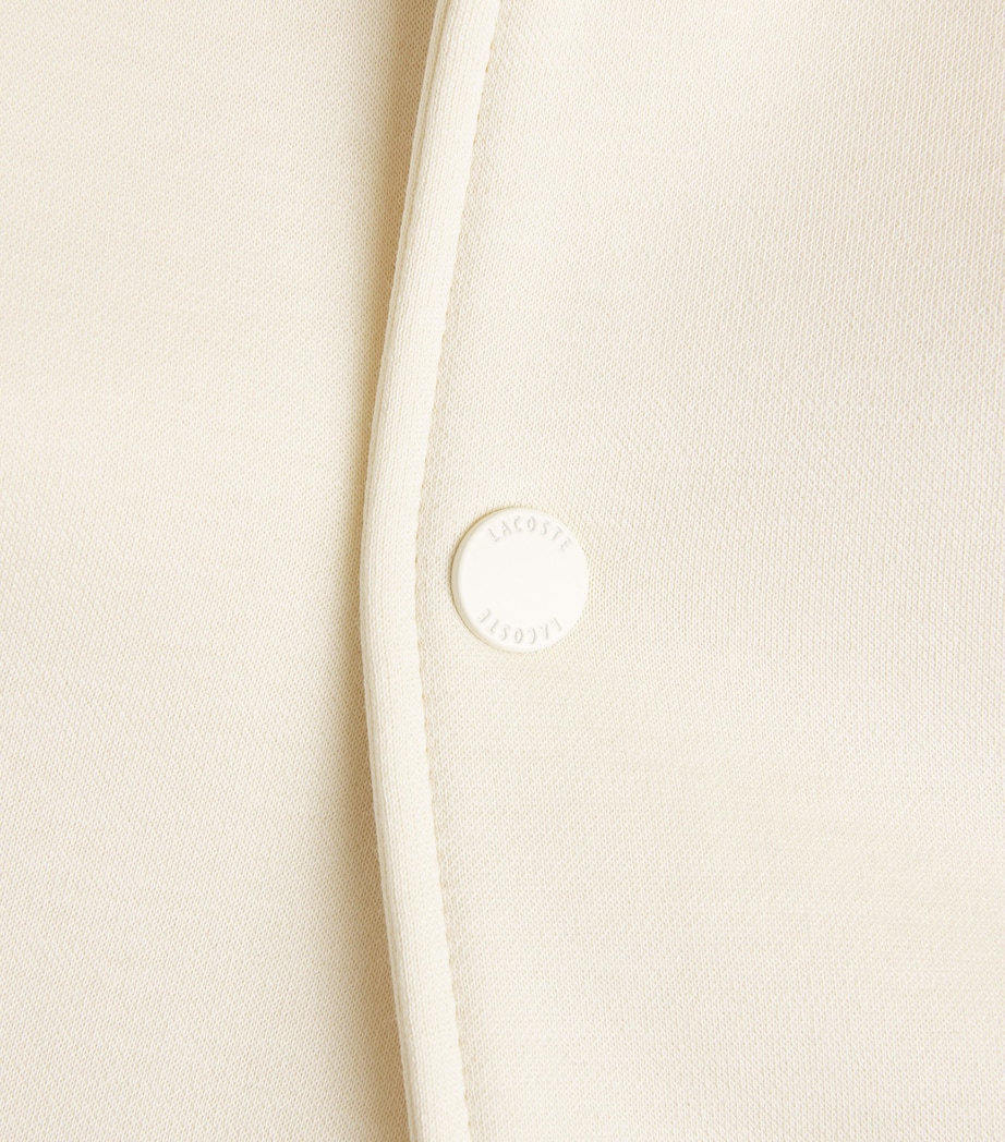 Lacoste Mens Cotton-Blend Varsity Jacket Naturel Clair Image 6