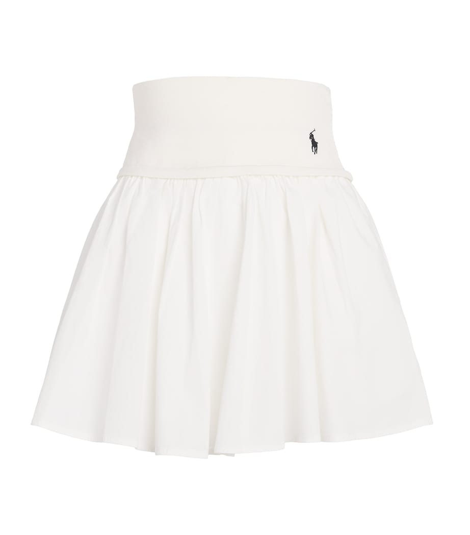 Polo Ralph Lauren Womens Cotton Flounce Mini Skirt White Image 1
