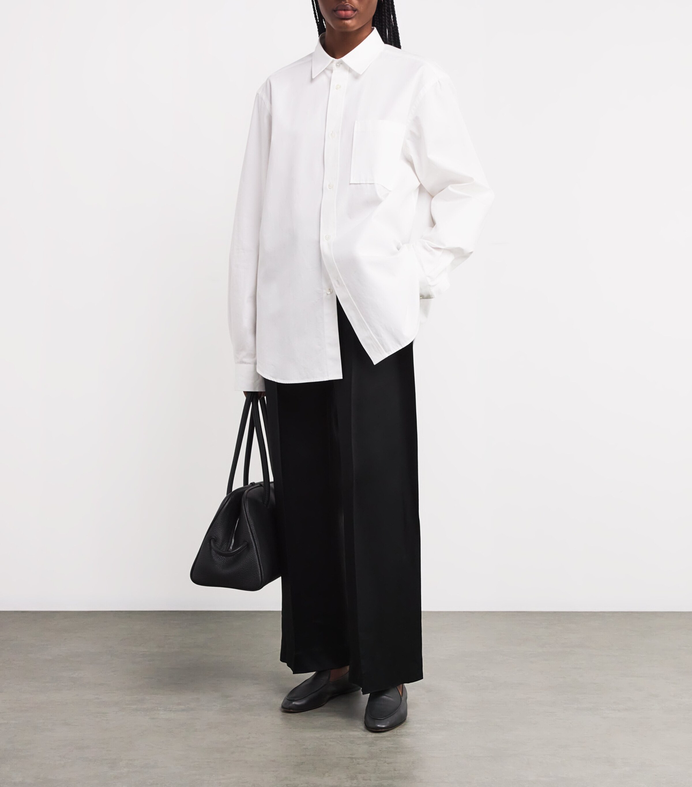 The Row Hereditas Leather Loafers Black Image 5