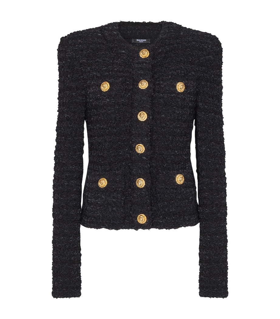 Tweed Button-Up Jacket 0PA NOIR Image 1