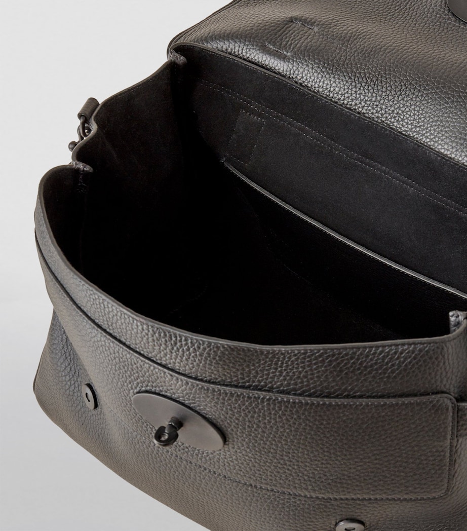 Oversized Leather Alexa Cross-Body Bag BLACK Image 5