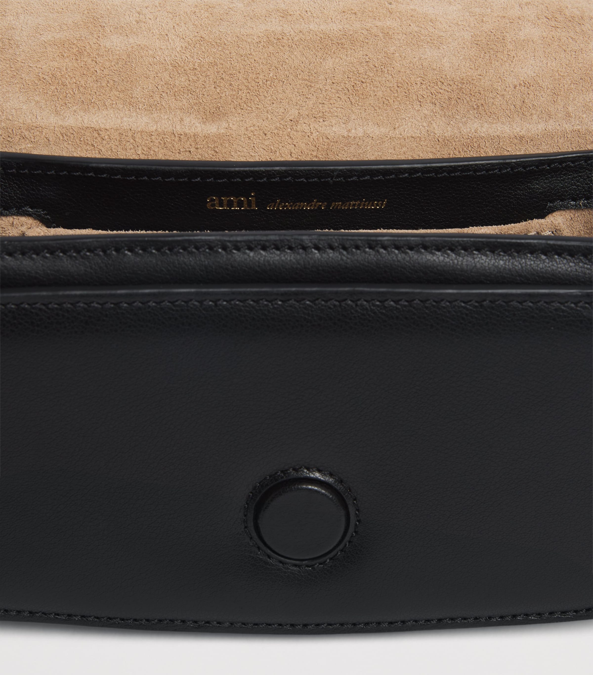 AMI Paris Black Leather Paris Paris Shoulder Bag | Harrods US