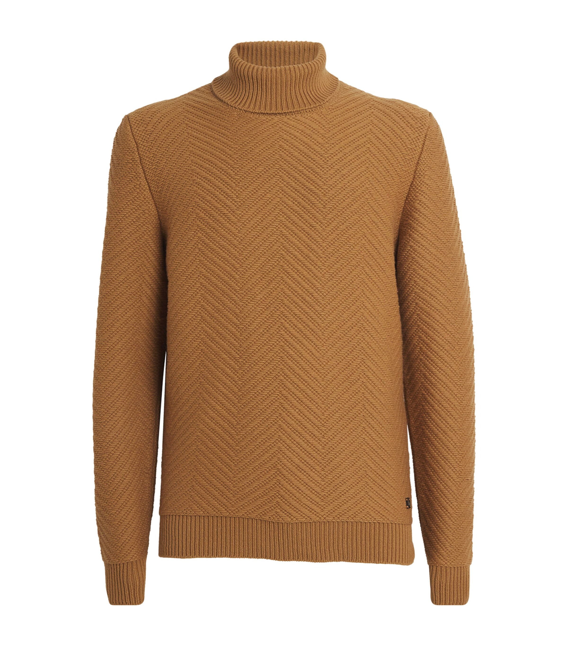 Colombo Kid Cashmere Rollneck Sweater In Brown