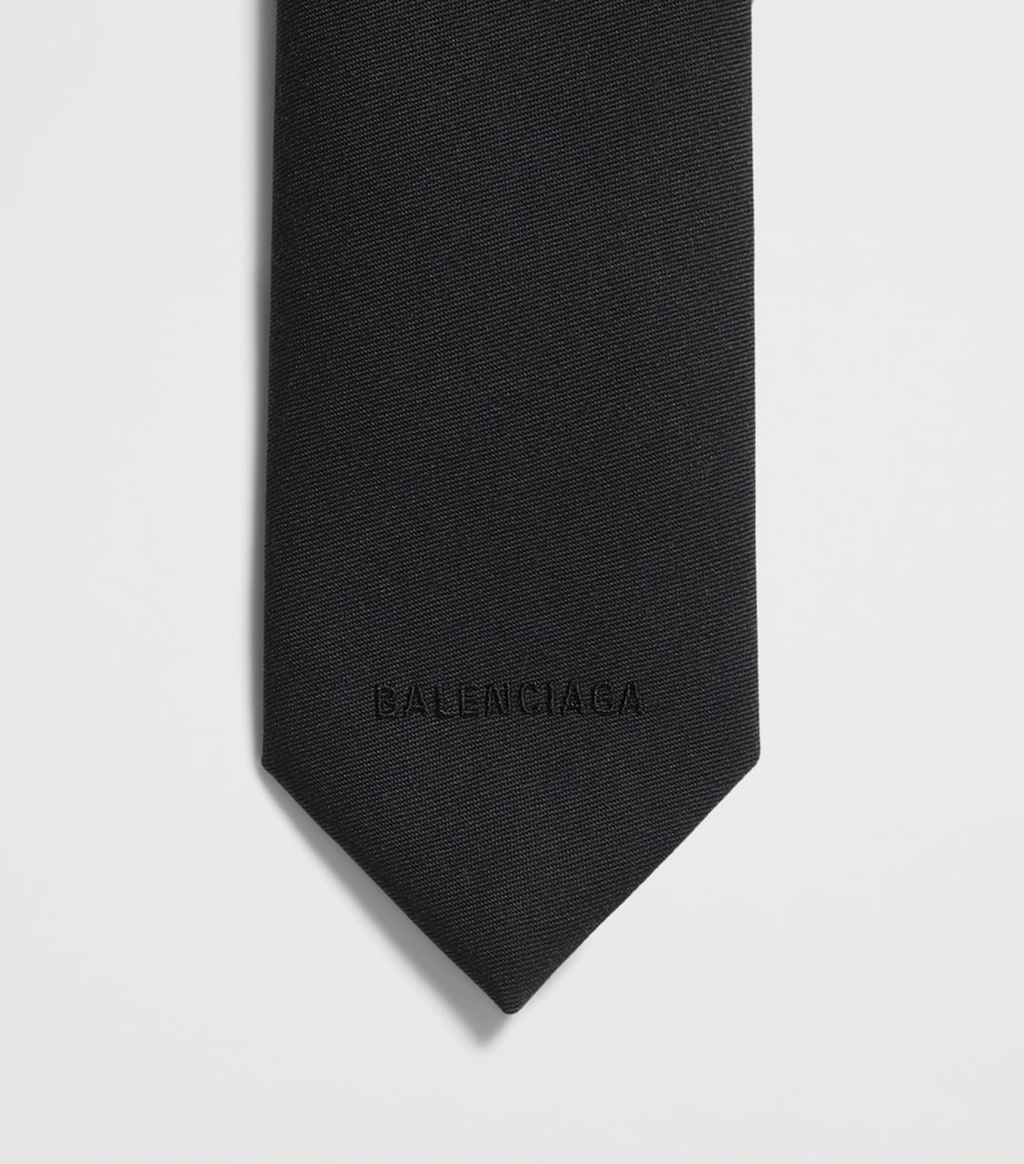 Balenciaga Wool Logo Tie Image 3