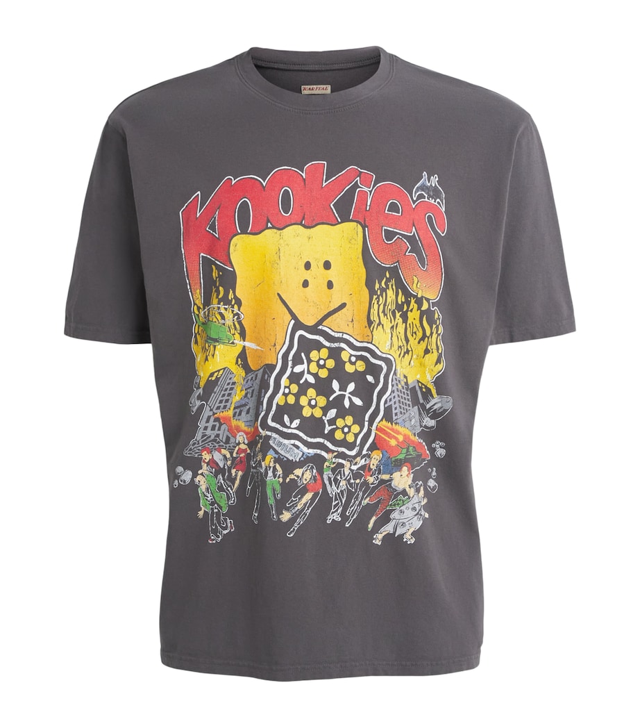 Kapital Mens Cotton Buster Peckish Bowy T-Shirt I B Image 1
