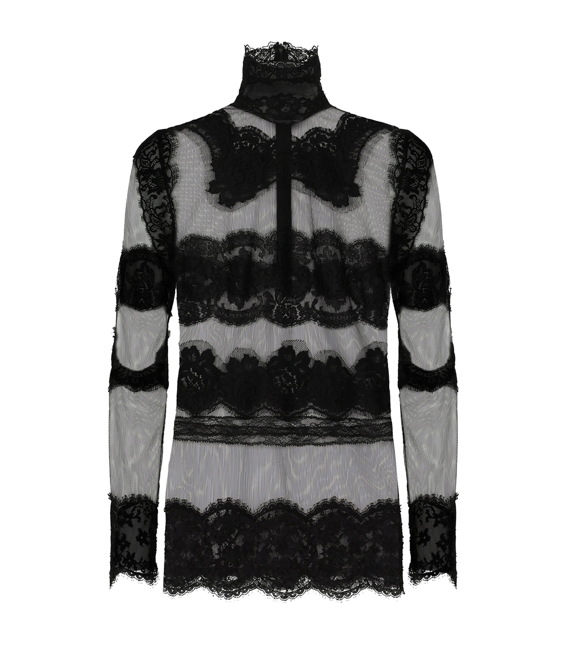 Dolce & Gabbana Lace-panelled High-neck Top