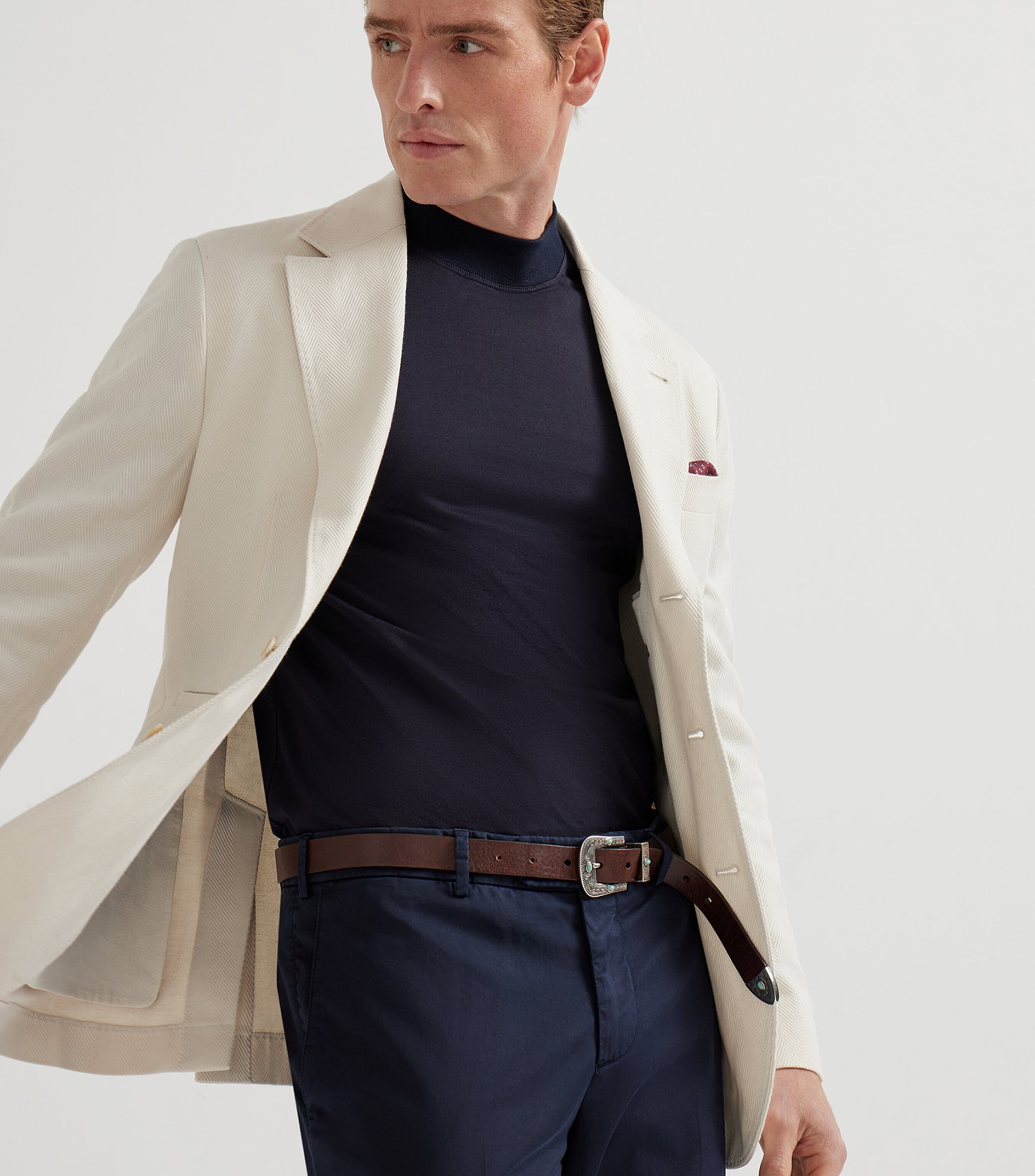 Cotton High-Neck T-Shirt C4425 Image 5