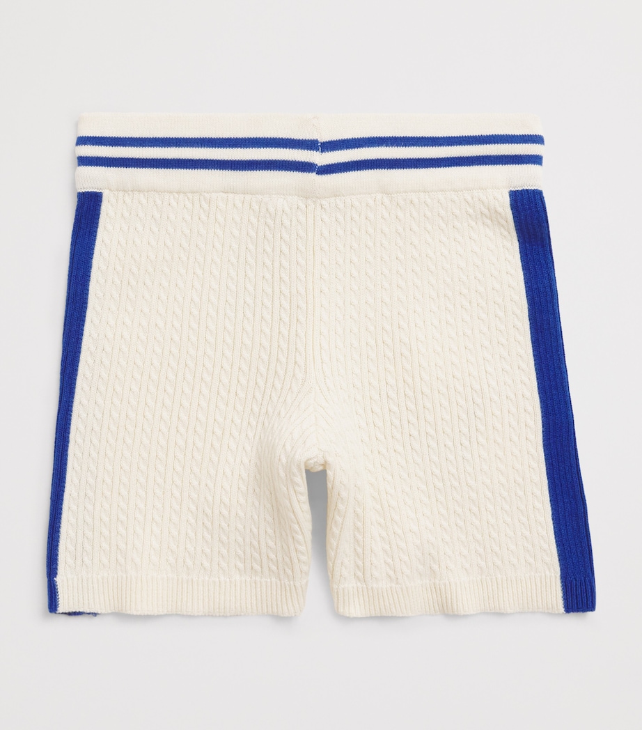 Mini Rodini Cable-Knit Shorts (3-11 Years) White Image 2