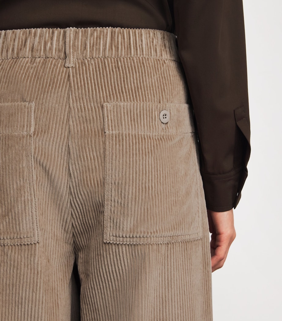 Corduroy Wide-Leg Trousers SAND Image 6