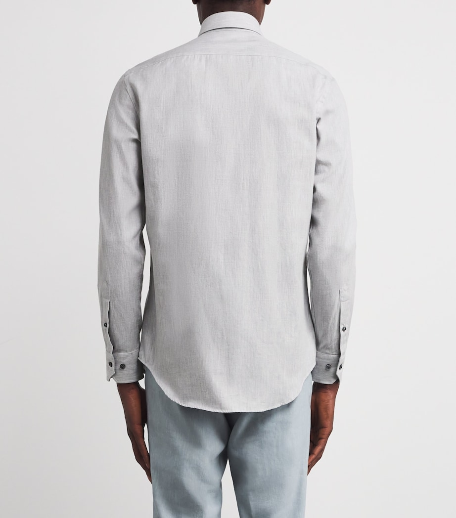 Cotton Shirt 21 LIGHT GREY Image 4