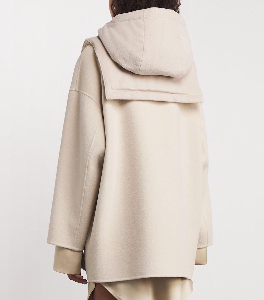 Sleeveless Hooded Jacket CREAM Image 4