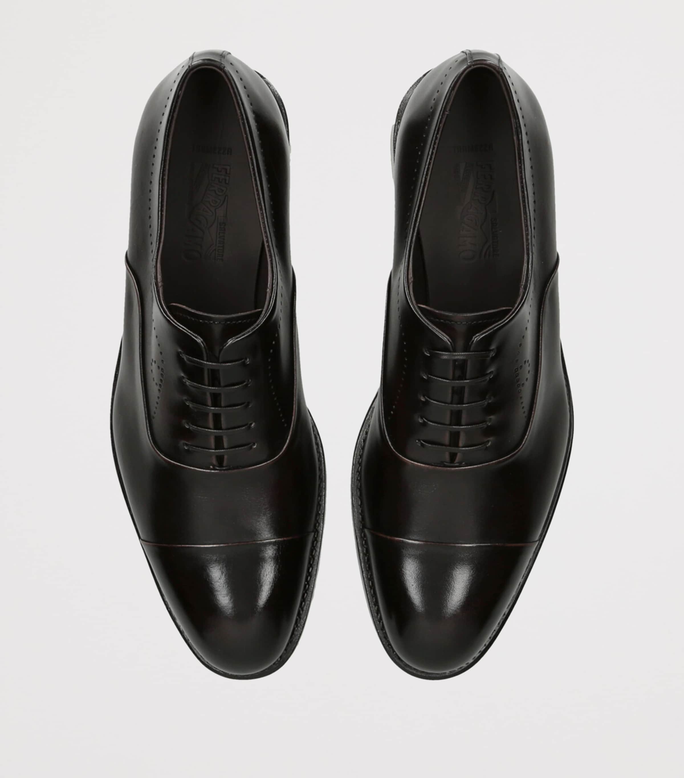 Leather Albert Derby Shoes DARK BROWN Image 4