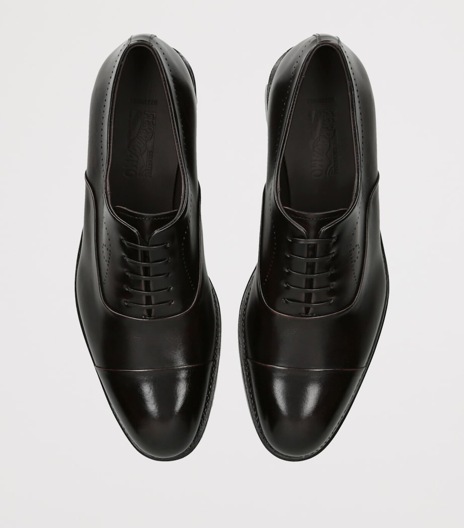 Leather Albert Derby Shoes DARK BROWN Image 4