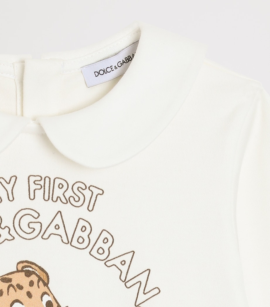 Dolce&Gabbana Kids All-In-One, Hat and Bib Set (0-24 Months) White/black Image 4