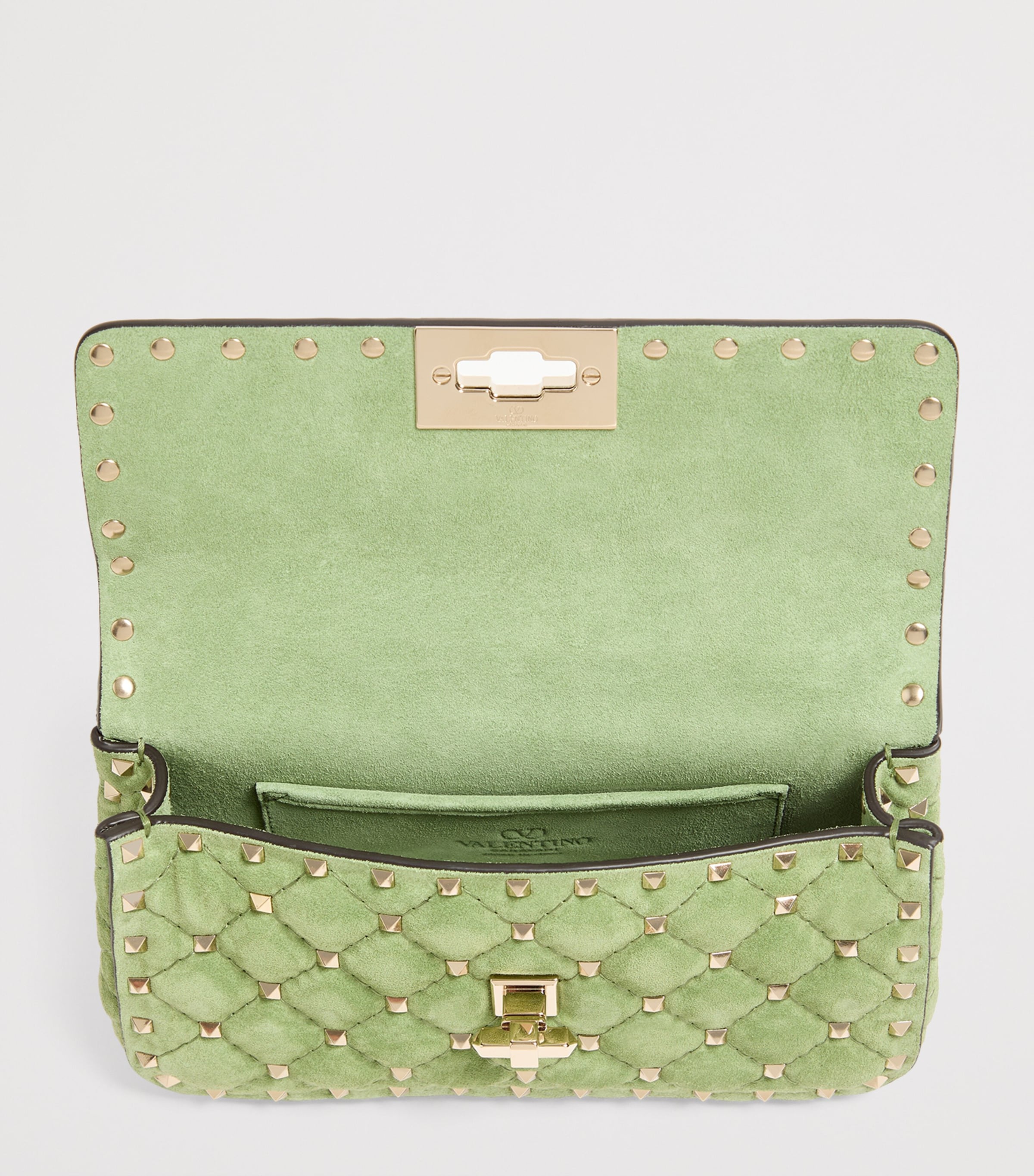 Valentino Garavani Small Suede Rockstud Spike Shoulder Bag Npo Image 5