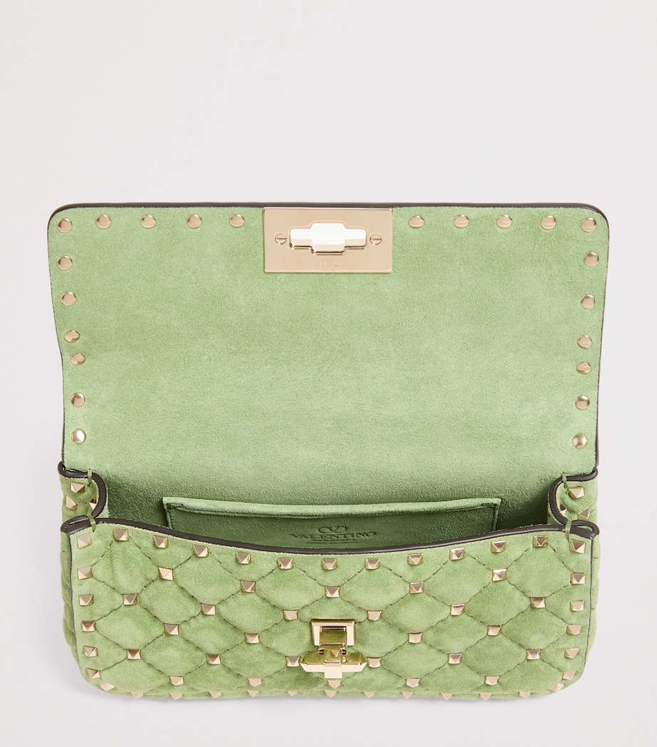 Valentino Garavani Small Suede Rockstud Spike Shoulder Bag Npo Image 5