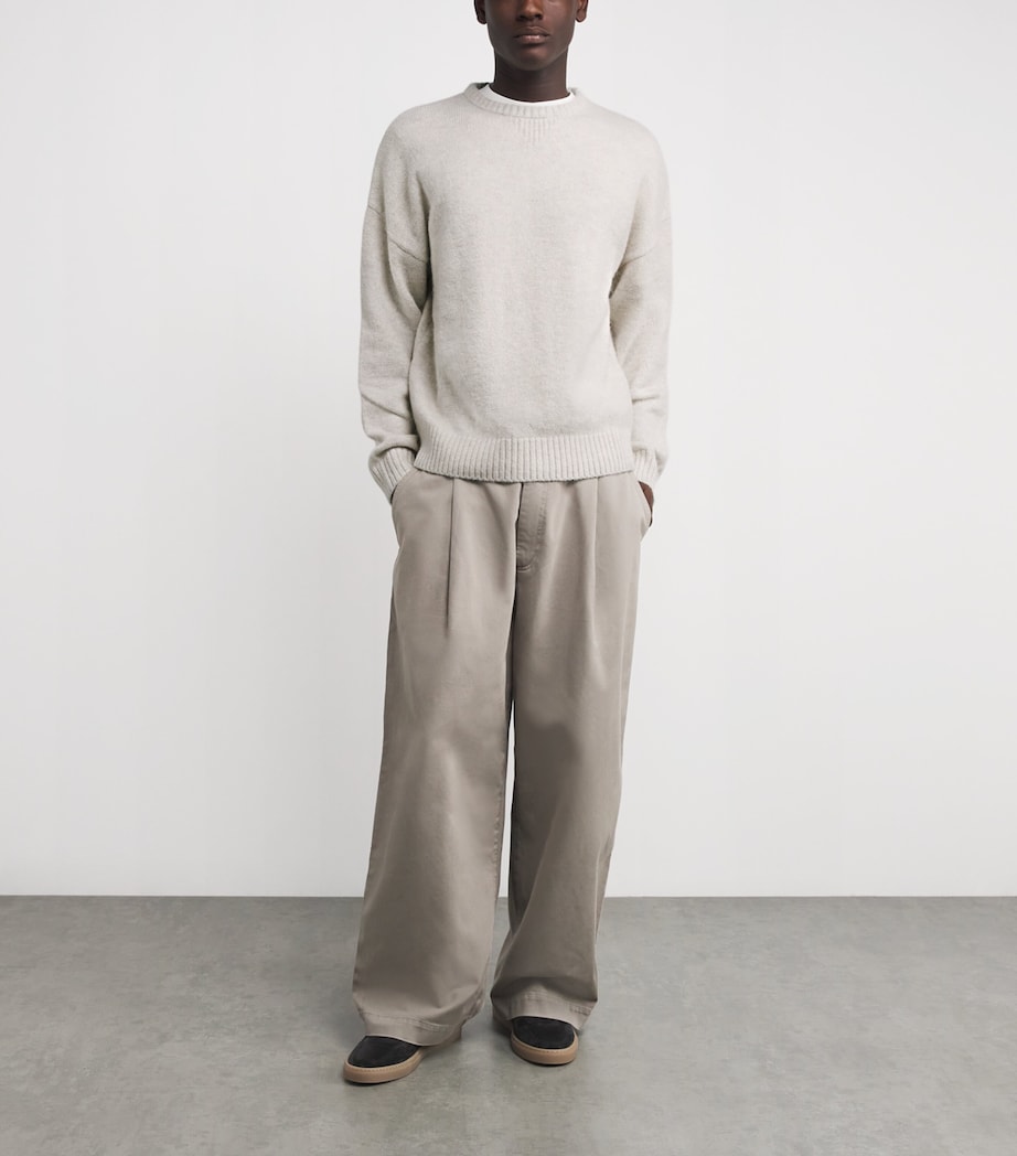 Knitted Crew-Neck Sweatshirt 6 - IVORY Image 2