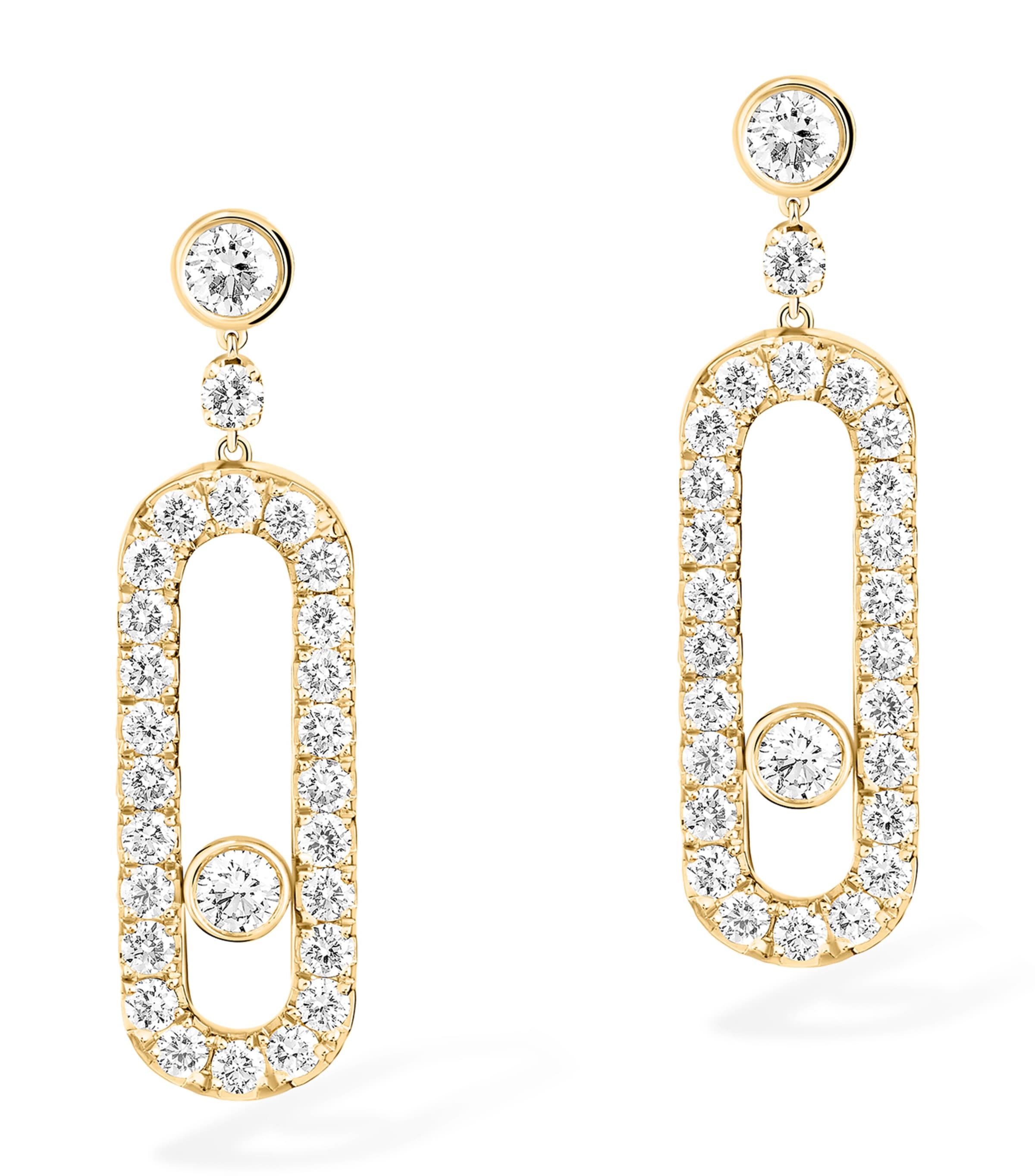 Messika Move Uno Yellow Gold and Diamond Earrings (0.40ct) Yellow Gold Image 1