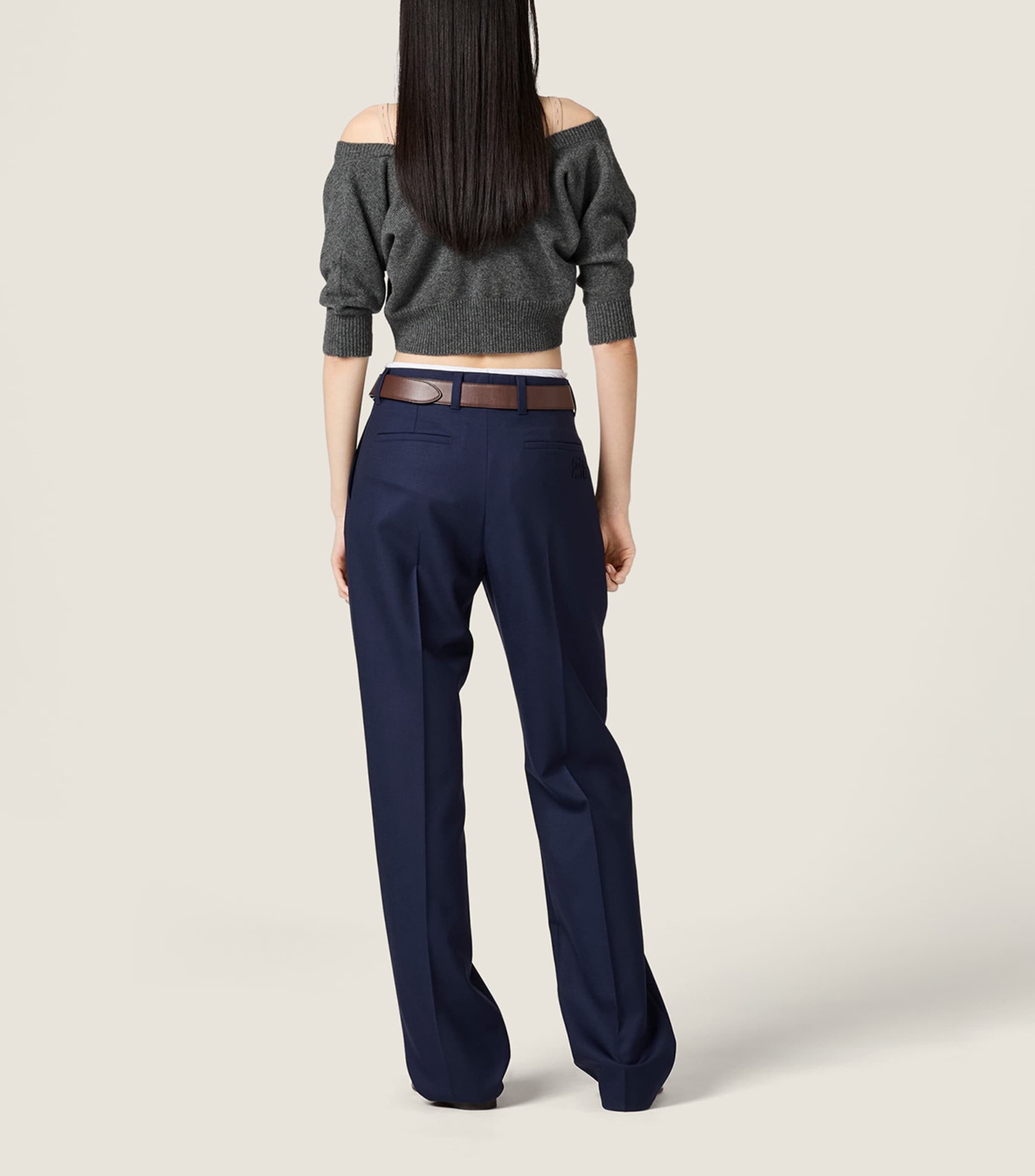 Miu Miu Womens Cashmere Cropped Cardigan Image 3