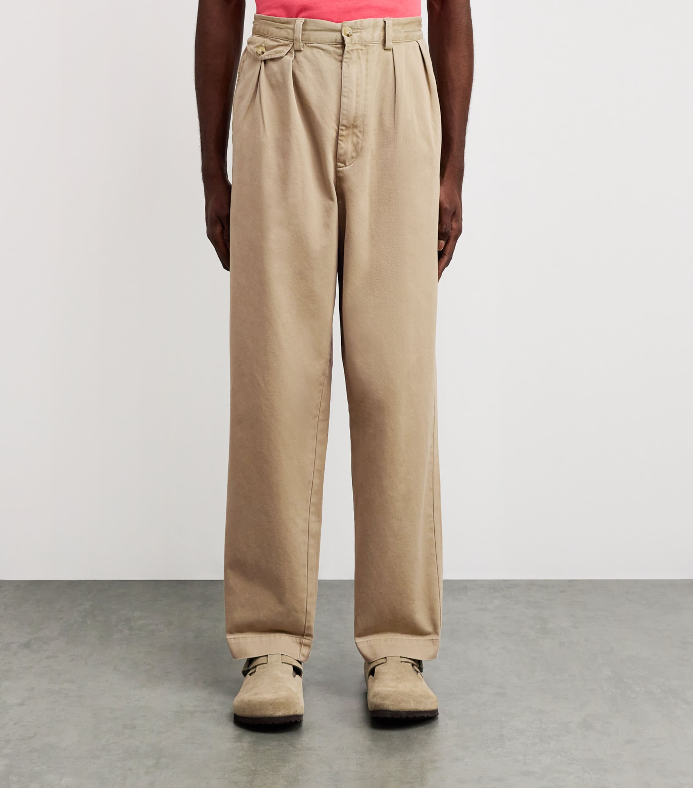 Polo Ralph Lauren Green Cotton Pleated Whitman Chinos | Harrods US
