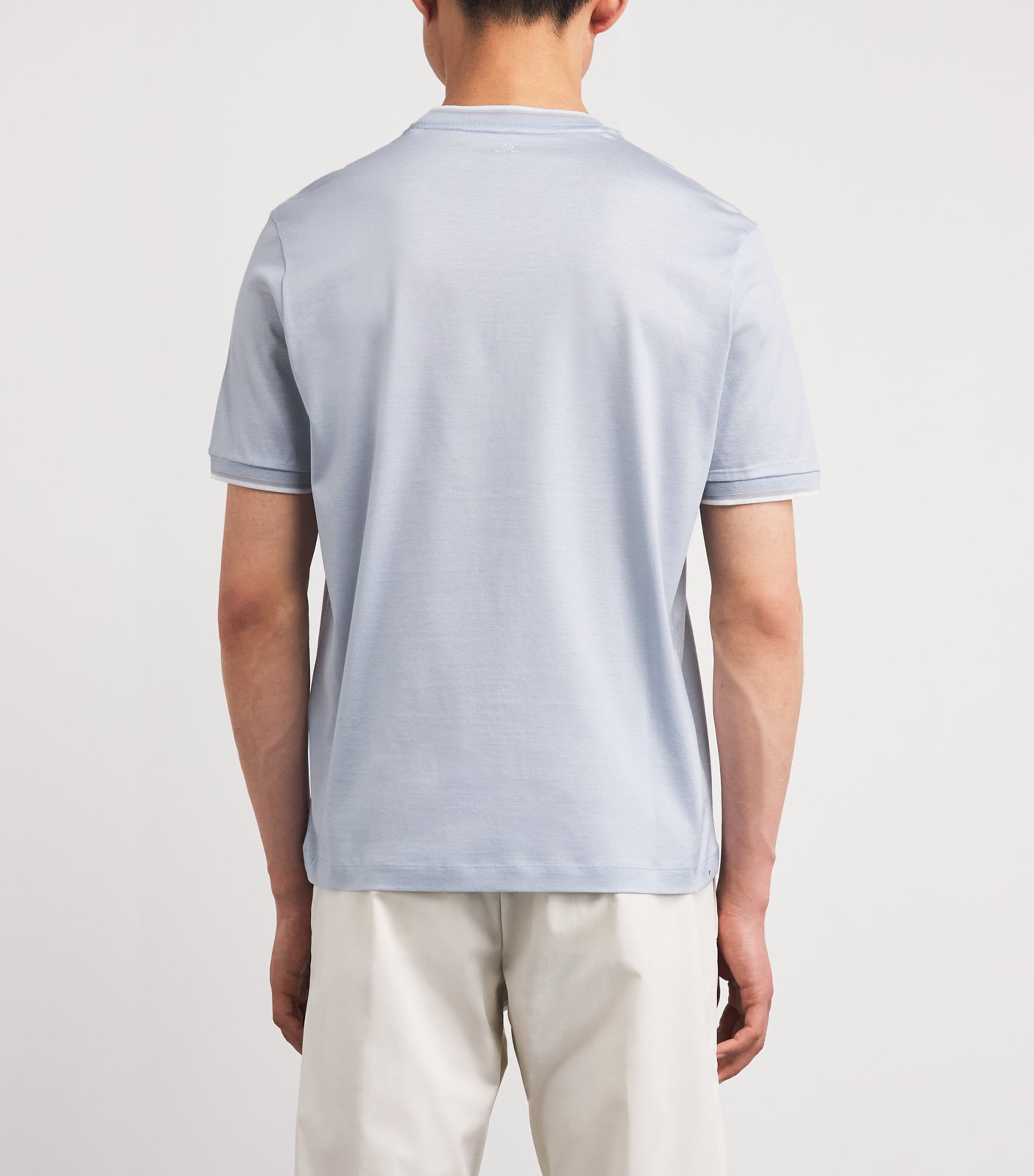Paul & Shark Mens Mercerised Cotton T-Shirt Light Light Blue Image 5