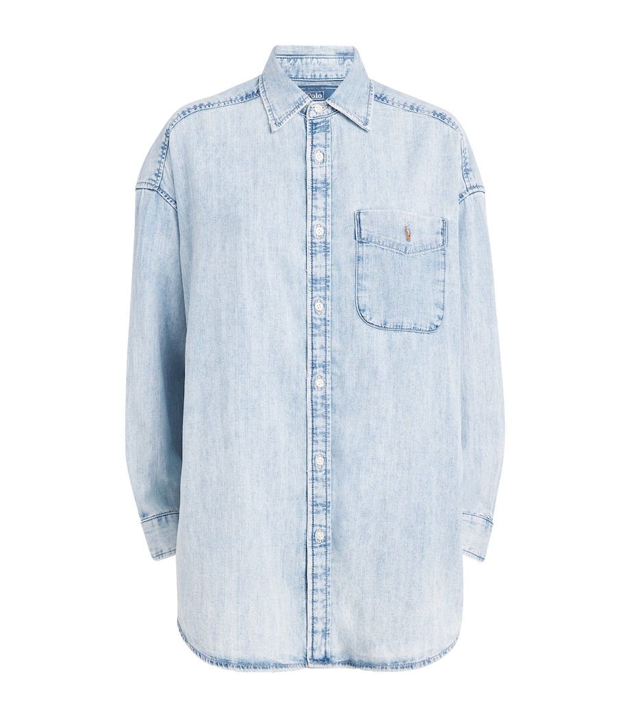 Relaxed Denim Shirt BLUE Image 1