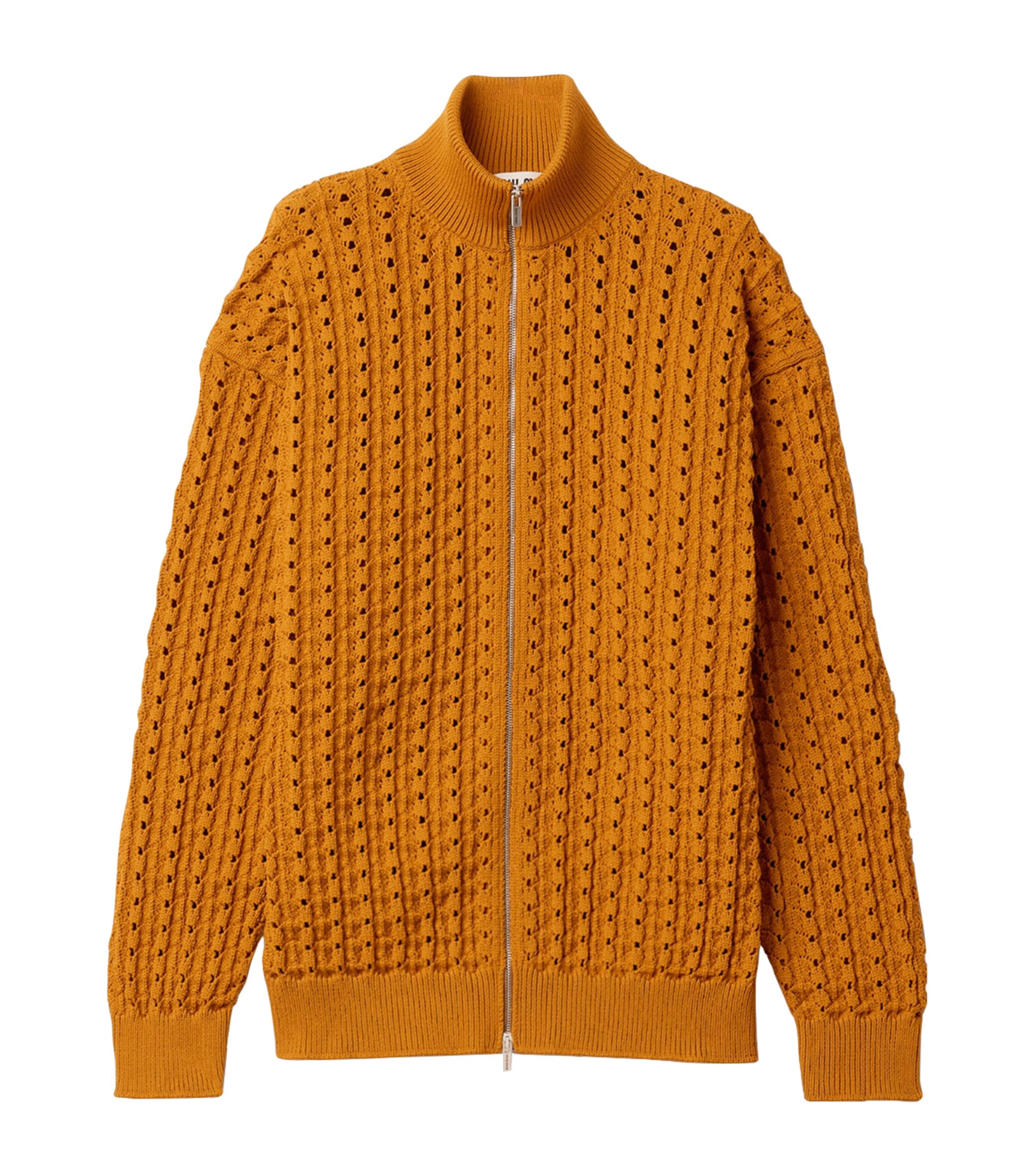 Miu Miu Womens Technical Zip-Up Cardigan Image 1