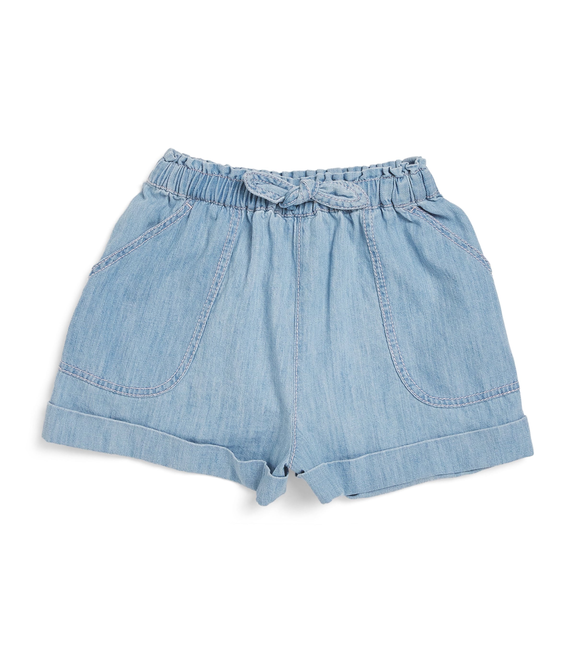 Shop Zimmermann Denim Waverly Shorts In Blue