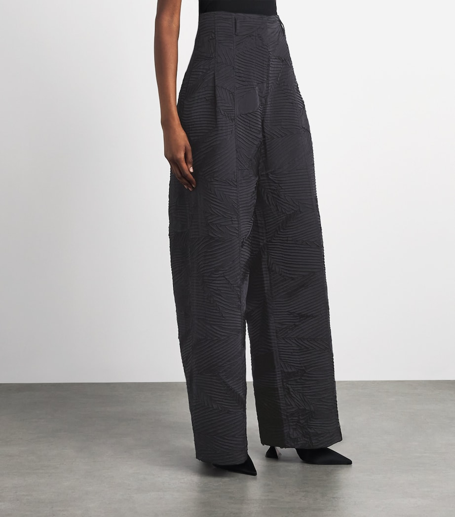 Ulla Johnson Womens Satin Crinkled Carine Trousers Noir Image 4