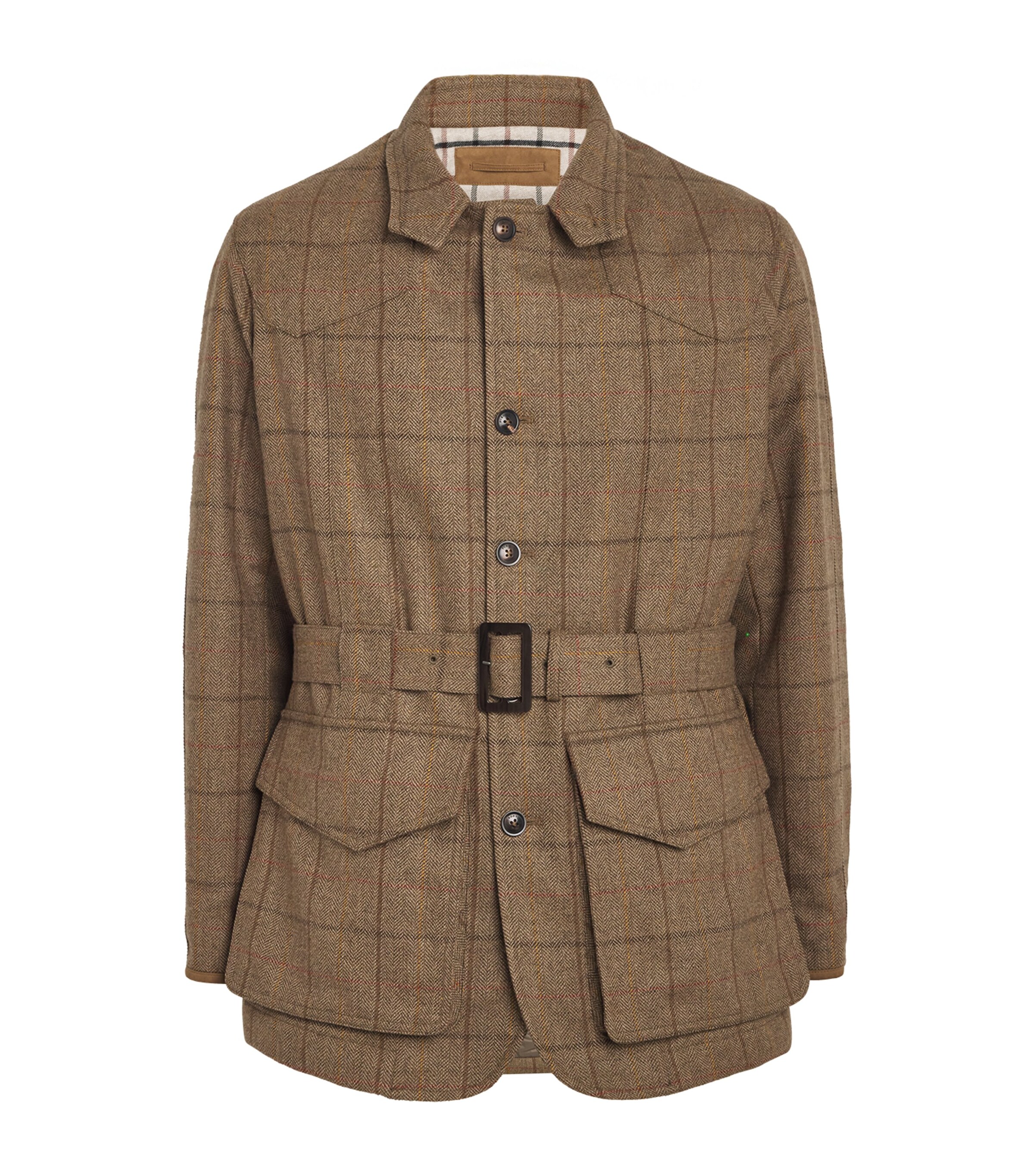Purdey Brown Tweed Norfolk Jacket | Harrods UK
