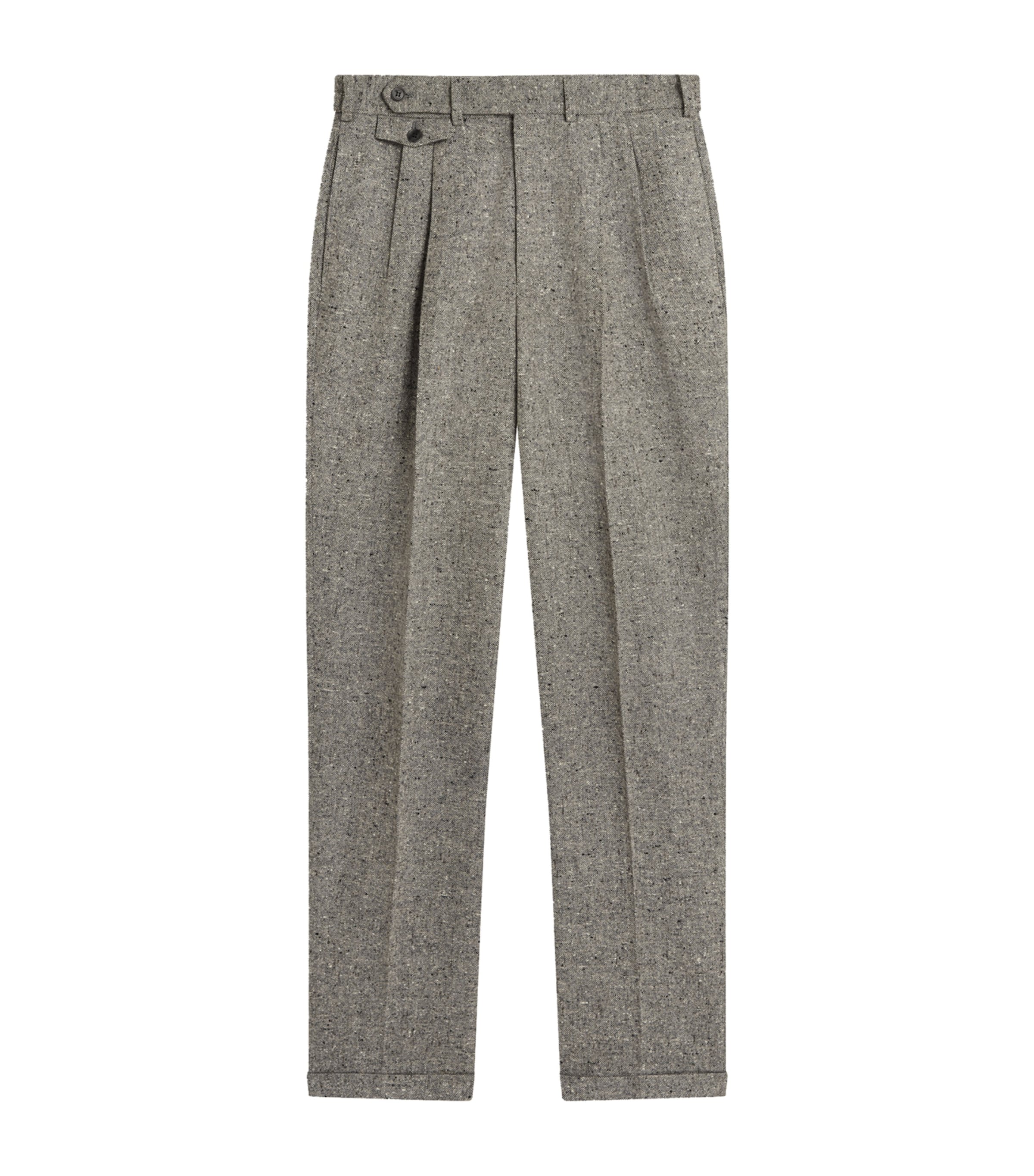 Dunhill Wool Tweed Donegal Travel Trousers In Gray