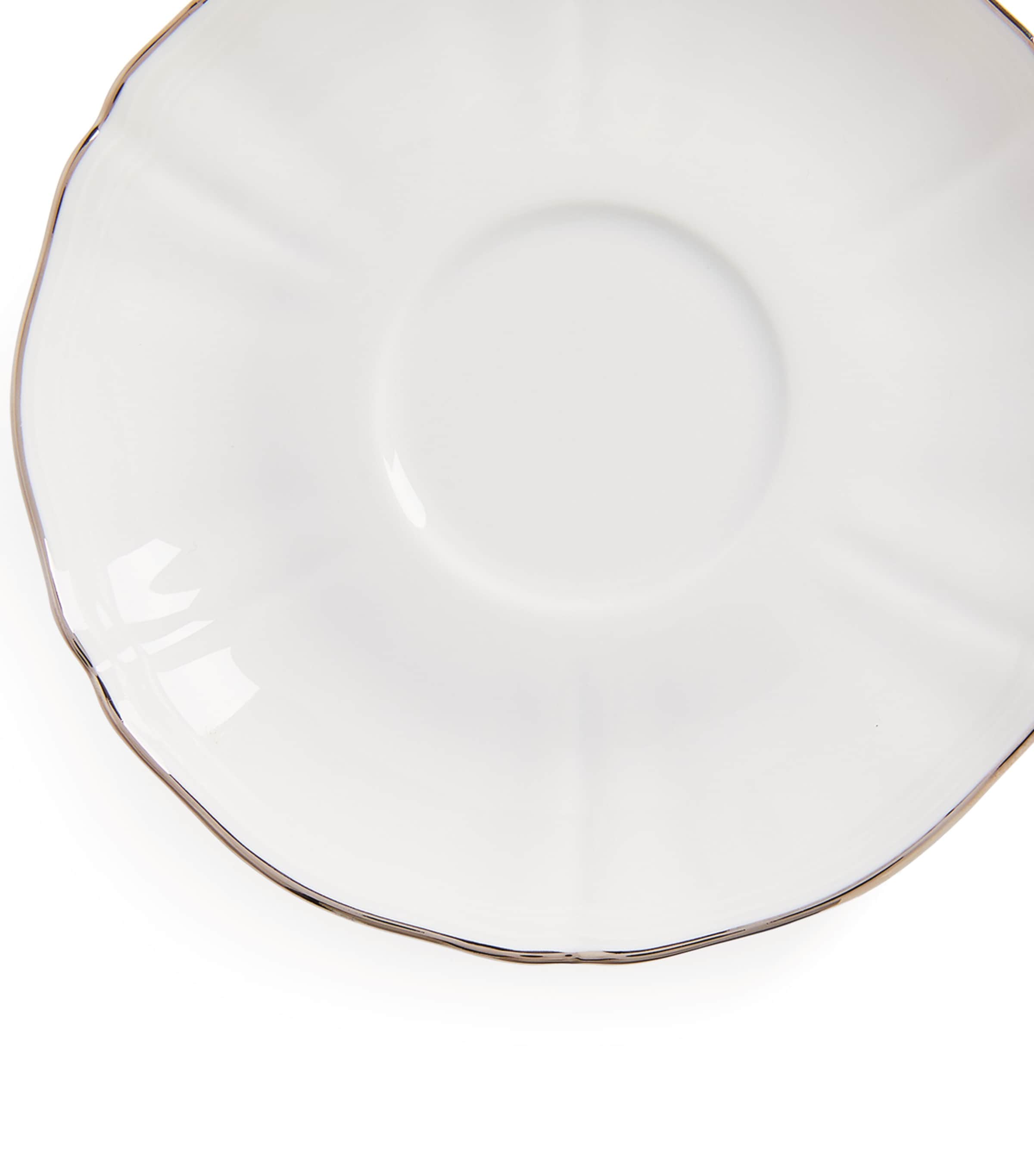 GINORI 1735 Porcelain Corona Platino Tea Saucer (15cm) Image 2