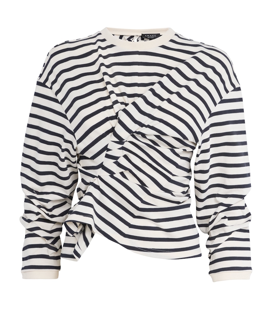Organic Cotton Twisted T-Shirt STRIPE Image 1