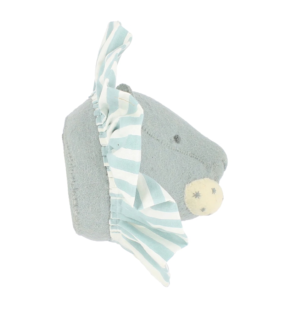 Vintage Ruff Lion Head Decoration (45cm) BLUE Image 5