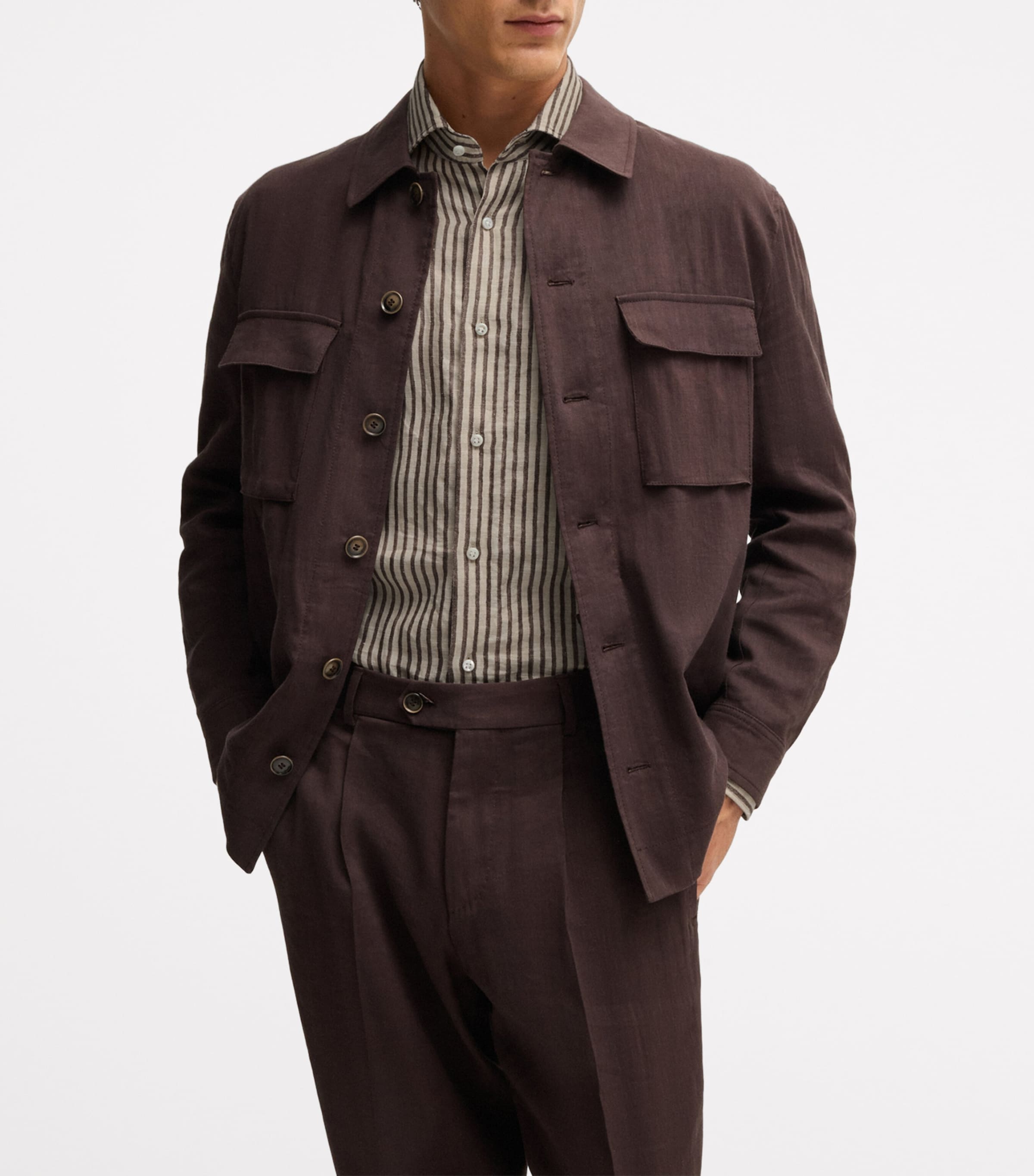 Linen Striped Shirt 203 Image 4