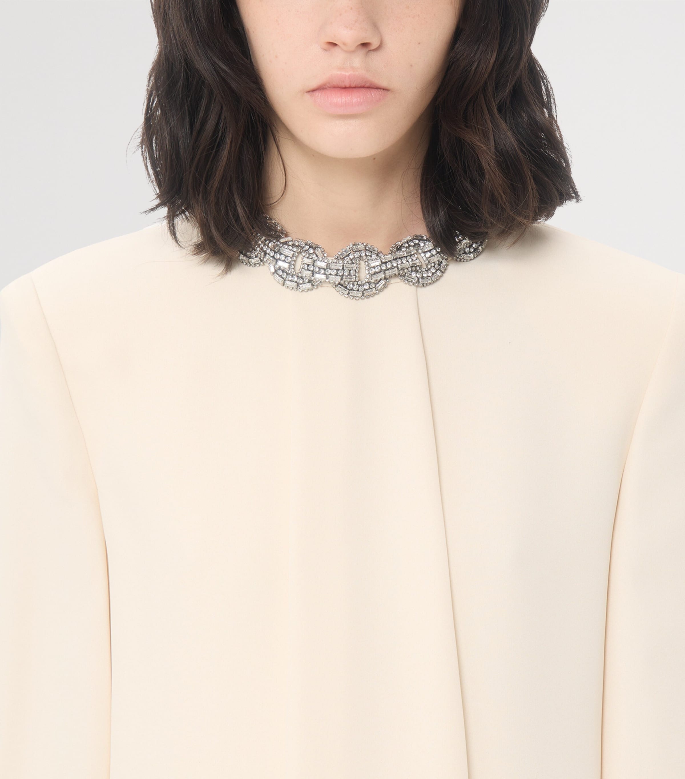 Valentino Womens Silk Cady Embroidered Mini Dress Image 6