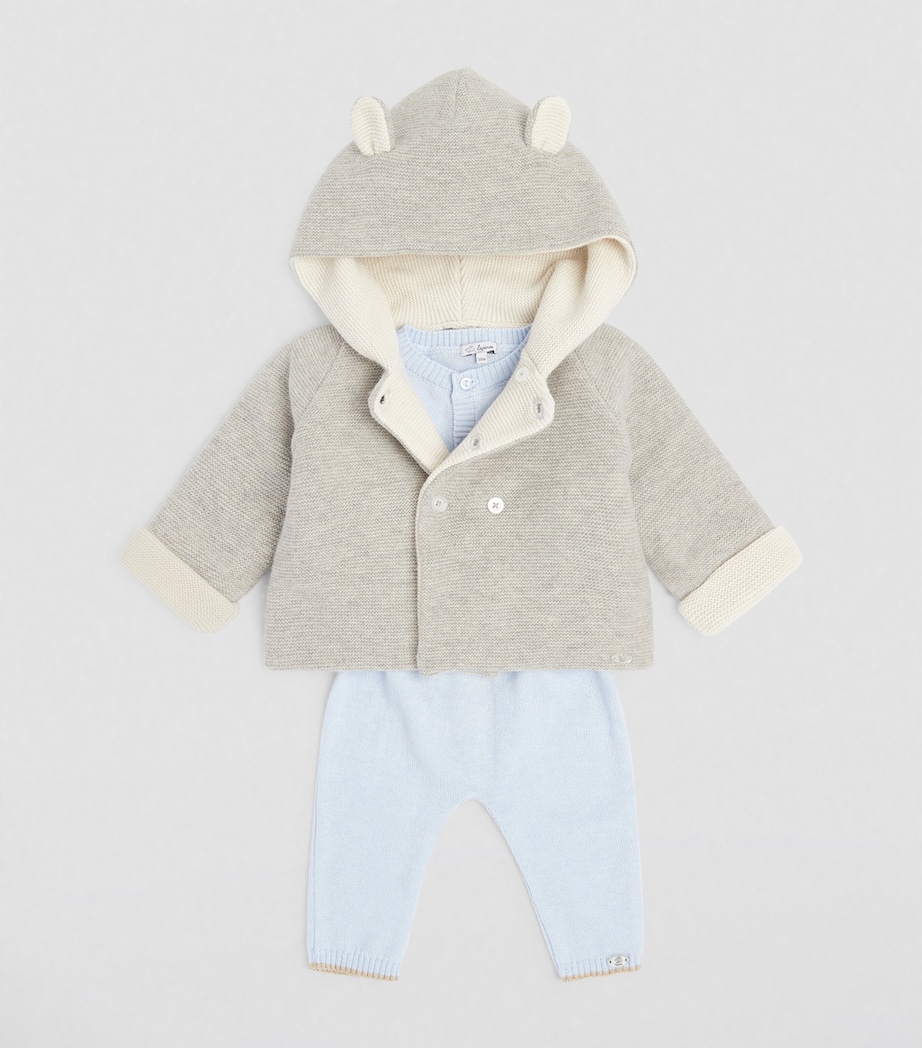 Teddy Coat (1-9 Months) GREY MARL Image 2
