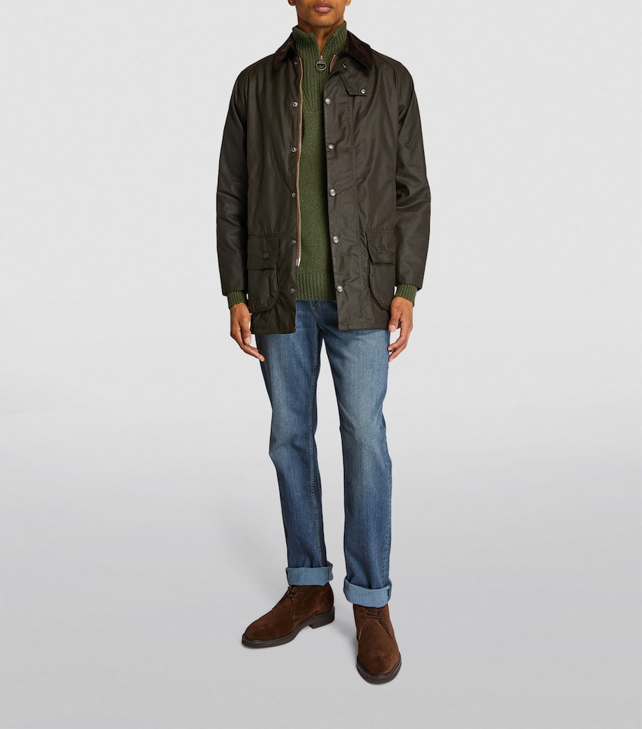 Waxed Beaufort Jacket OLIVE Image 3