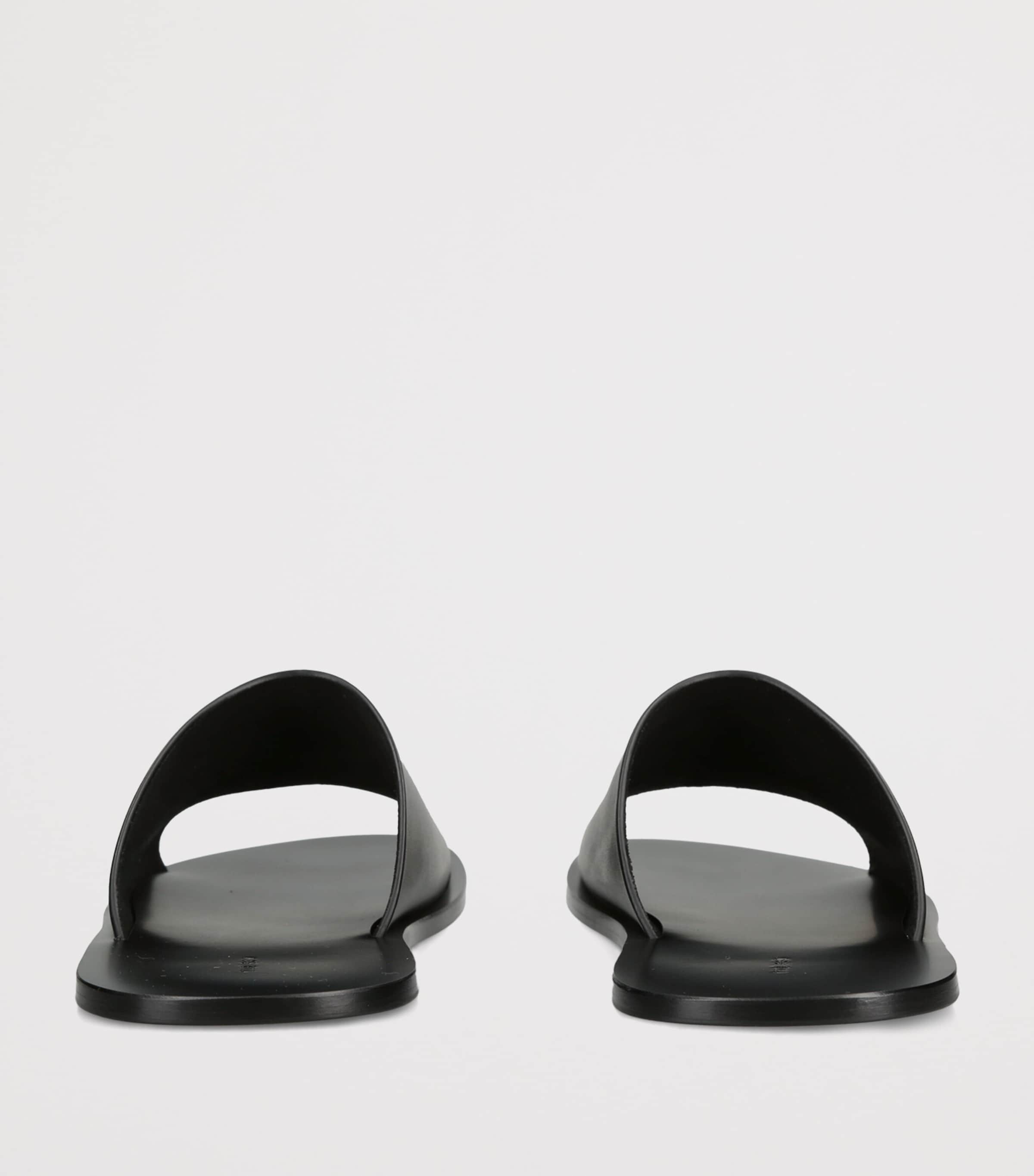 The Row Hugh Suede Slides Black Image 2