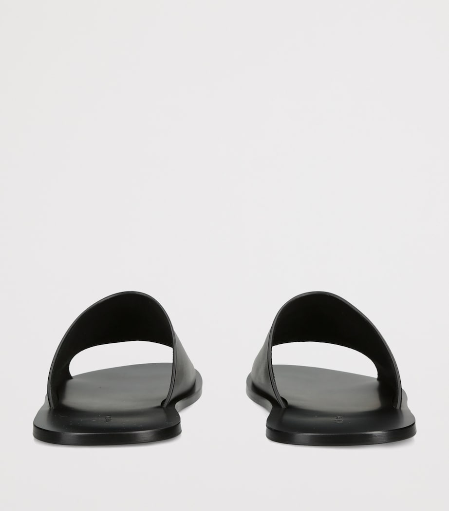 The Row Hugh Suede Slides Black Image 2