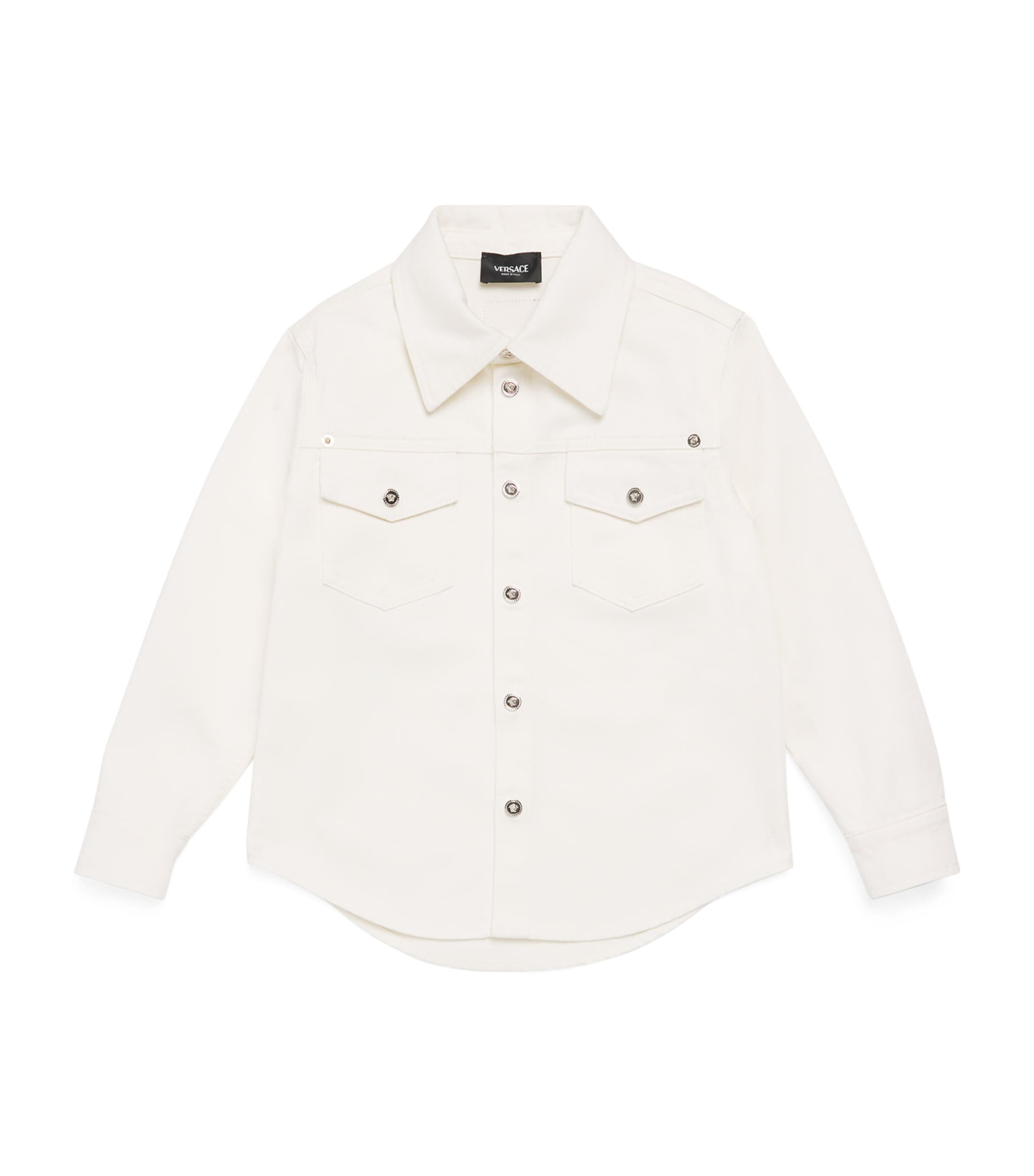 Denim Medusa Shirt (6-14 Years) 1D110WHITE Image 1