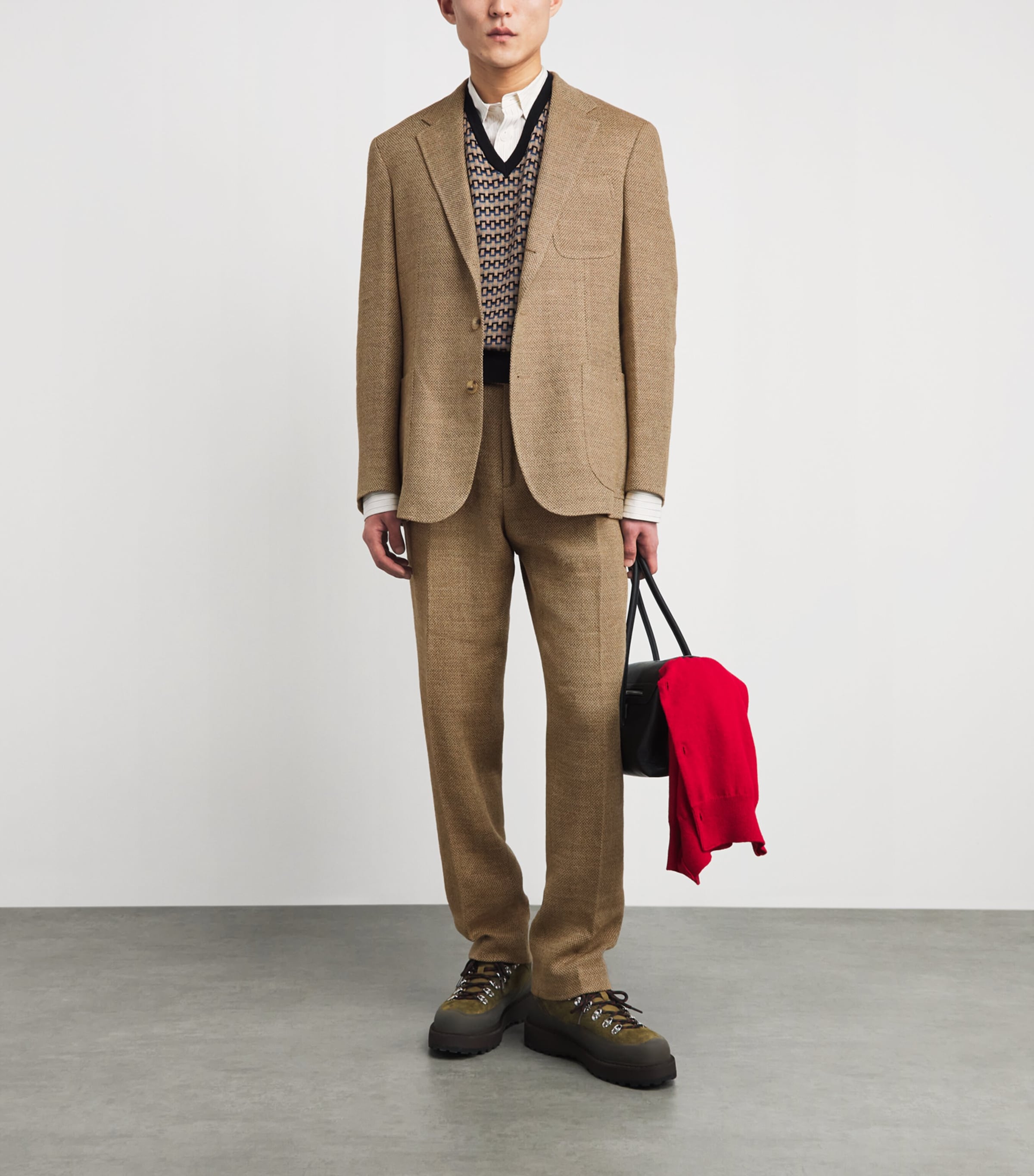 Polo Ralph Lauren Mens Summer Tweed Blazer Tan/brown Image 2