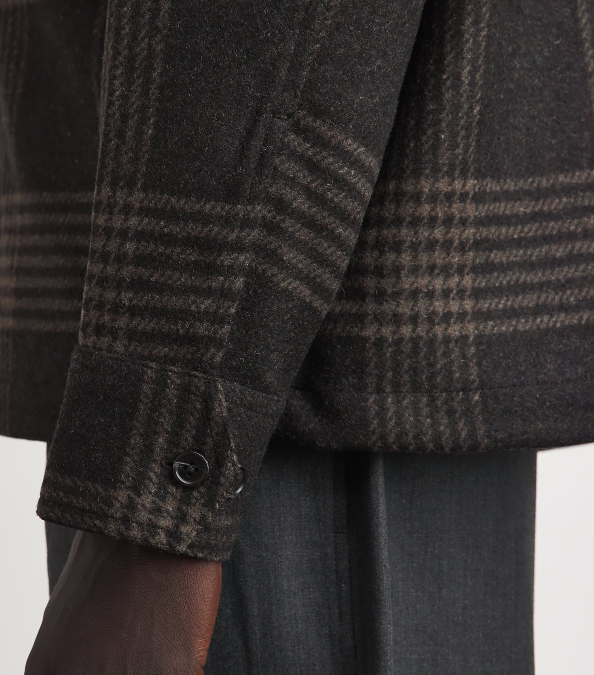 Rag & Bone Mens Wool-Blend Austin Check Jacket Brownplaid Image 3