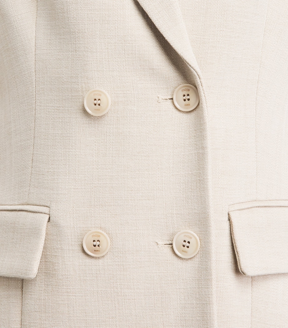 Double-Breasted Blazer BEIGE Image 3