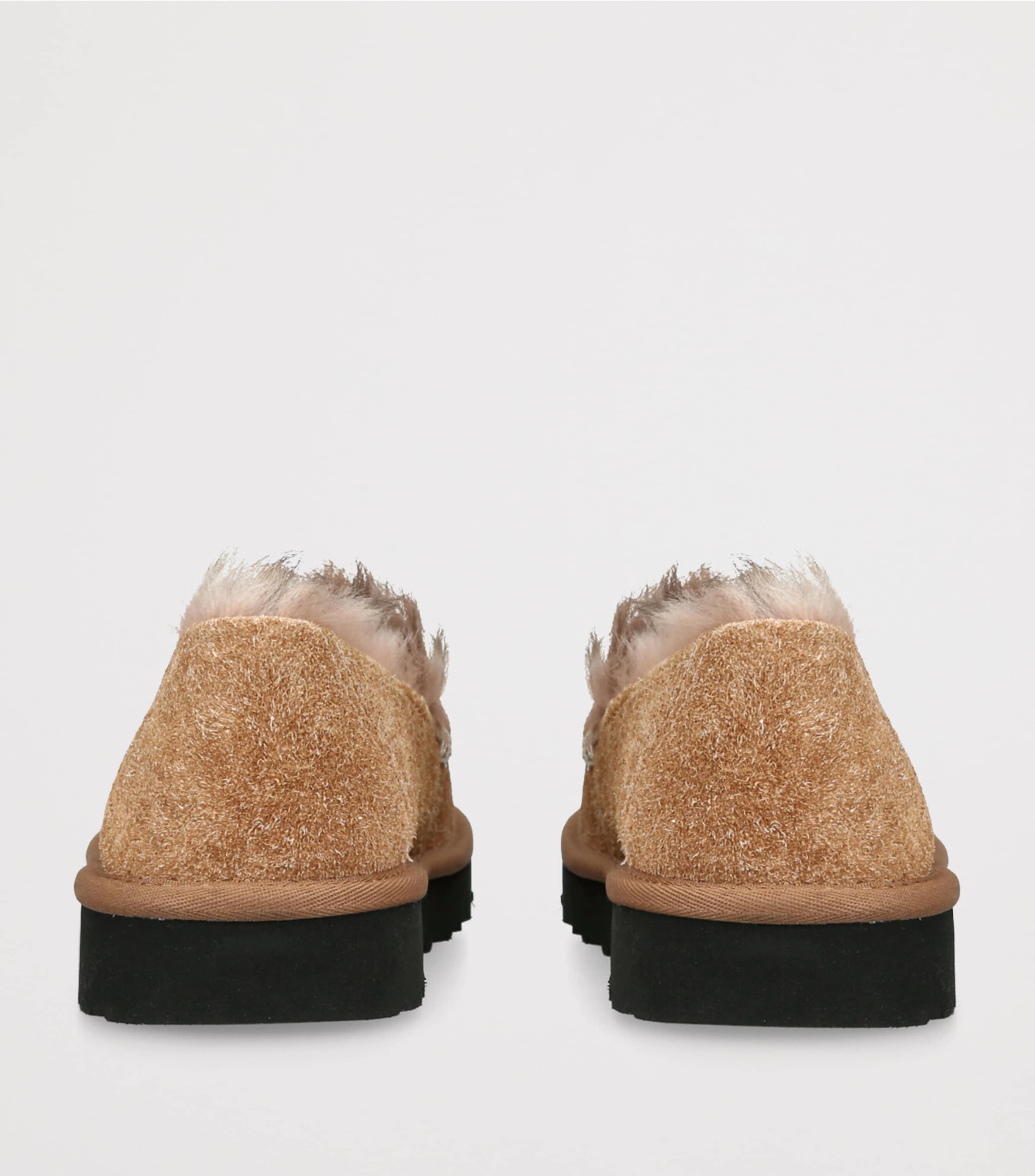 Suede Fur-Lined Elise Loafers TAN Image 2