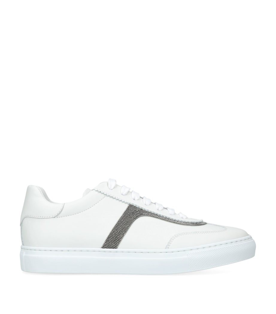 Leather Retro Monili Sneakers WHITE Image 1
