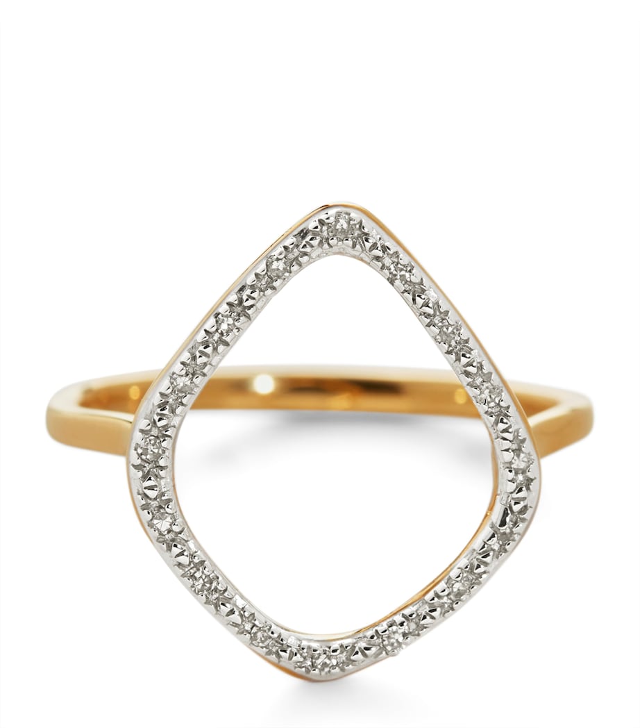 Monica Vinader Gold Vermeil and Diamond Riva Kite Ring Gold Vermeil Image 1