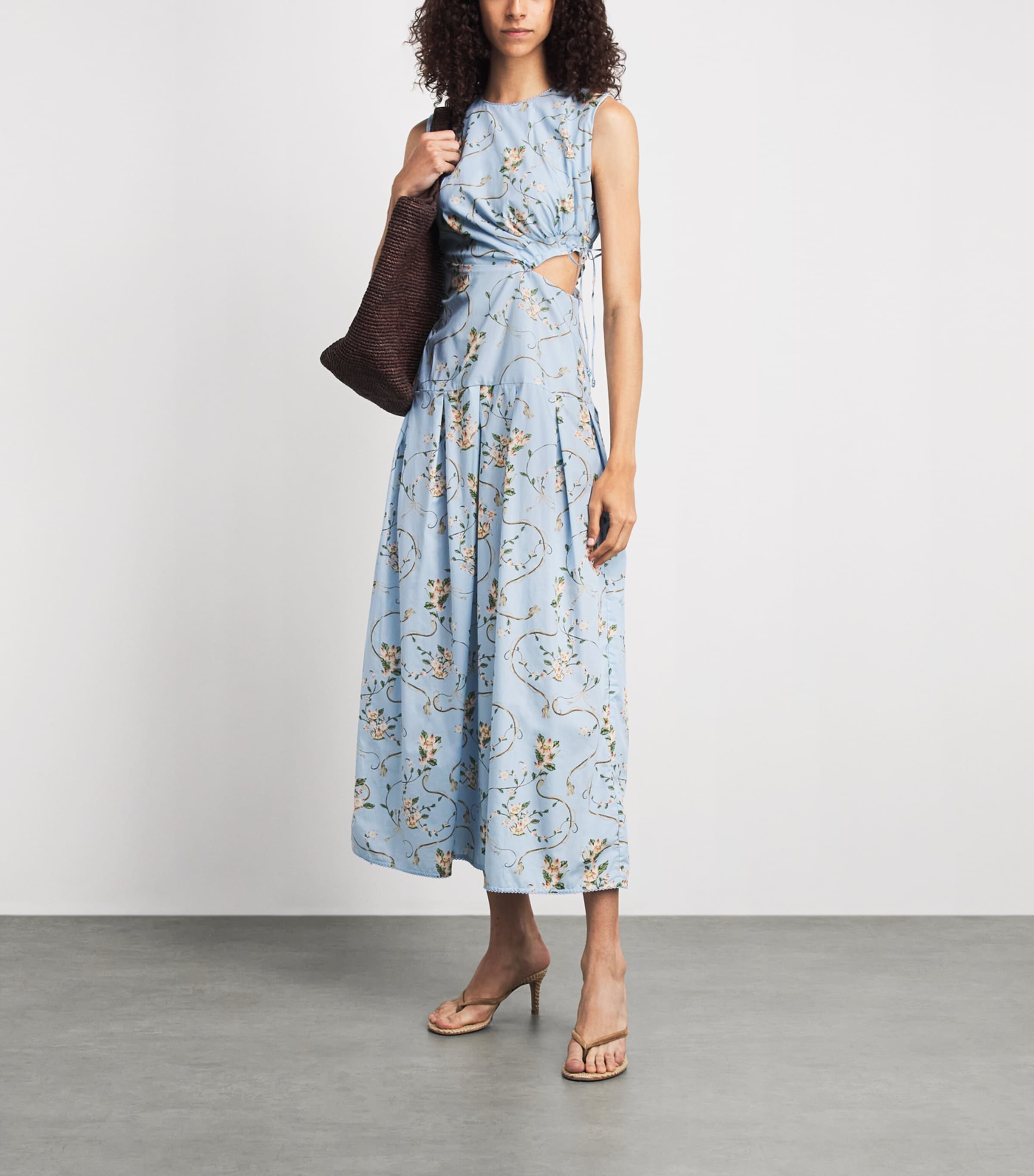 Agua By Agua Bendita Womens Cotton OtoNo Navegante Midi Dress Image 2